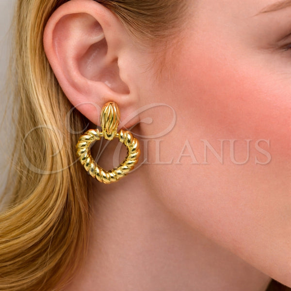 Gold Filled Ring — Stud Earring Heart and Twist Design Polished 02. — alternate product view — SKU 163831 | Oro Laminado anillo — Stud Earring corazón and Twist diseño pulido 02. — SKU 163831