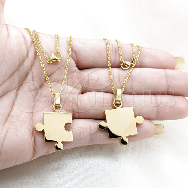 Stainless Steel Necklace — Pendant Necklace Polished 04. Thickness 22 Inches Length — alternate product view — SKU 163847 | Acero Inoxidable collar — Pendant Necklace pulido 04. Thickness 22 Inches Length — SKU 163847