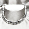 Stainless Steel Basic Necklace, Polished, Rhodium Finish, 04.116.0070 (06 MM Thickness, 22 Inches Length)