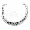 Stainless Steel Basic Necklace, Polished, Rhodium Finish, 04.116.0070 (06 MM Thickness, 22 Inches Length)