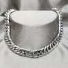 Stainless Steel Basic Necklace, Polished, Rhodium Finish, 04.116.0070 (06 MM Thickness, 22 Inches Length)