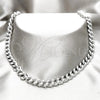 Stainless Steel Basic Necklace, Polished, Rhodium Finish, 04.116.0071 (05 MM Thickness, 22 Inches Length)