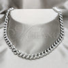 Stainless Steel Basic Necklace, Polished, Rhodium Finish, 04.116.0071 (05 MM Thickness, 22 Inches Length)