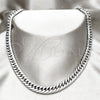Stainless Steel Basic Necklace, Polished, Rhodium Finish, 04.116.0072 (05 MM Thickness, 22 Inches Length)