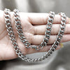 Stainless Steel Basic Necklace, Polished, Rhodium Finish, 04.116.0073 (05 MM Thickness, 22 Inches Length)