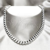 Stainless Steel Basic Necklace, Polished, Rhodium Finish, 04.116.0073 (05 MM Thickness, 22 Inches Length)
