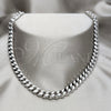 Stainless Steel Basic Necklace, Polished, Rhodium Finish, 04.116.0073 (05 MM Thickness, 22 Inches Length)