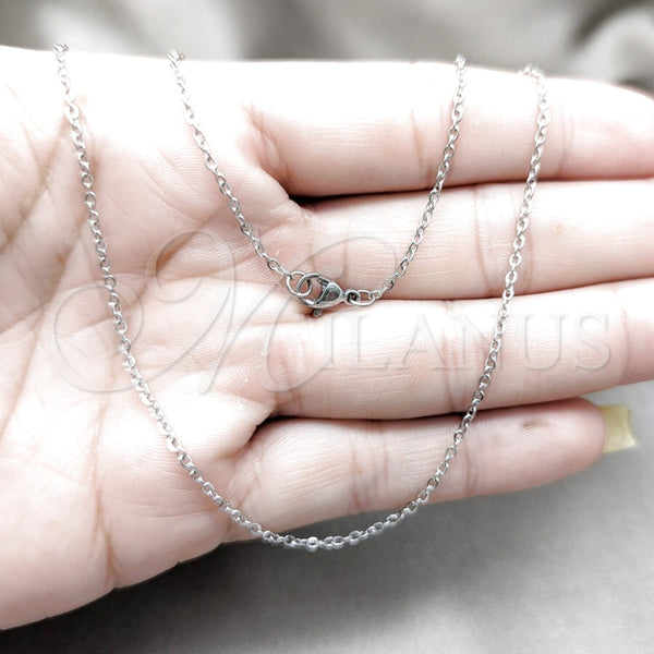 Stainless Steel Necklace — Basic Necklace Polished 04. 01 MM Thickness 18 — alternate product view — SKU 163870 | Acero Inoxidable collar — básico Necklace pulido 04. 01 MM Thickness 18 — SKU 163870