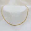 Stainless Steel Basic Necklace, Polished, Golden Finish, 04.116.0080 (01 MM Thickness, 18 Inches Length)