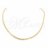 Stainless Steel Basic Necklace, Polished, Golden Finish, 04.116.0080 (01 MM Thickness, 18 Inches Length)