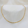 Stainless Steel Basic Necklace, Polished, Golden Finish, 04.116.0080 (01 MM Thickness, 18 Inches Length)