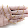 Stainless Steel Basic Necklace, Polished, Golden Finish, 04.116.0081 (01 MM Thickness, 18 Inches Length)