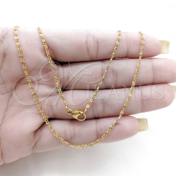 Stainless Steel Necklace — Basic Necklace Polished 04. 01 MM Thickness 18 — alternate product view — SKU 163874 | Acero Inoxidable collar — básico Necklace pulido 04. 01 MM Thickness 18 — SKU 163874
