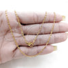 Stainless Steel Basic Necklace, Polished, Golden Finish, 04.116.0082 (01 MM Thickness, 18 Inches Length)