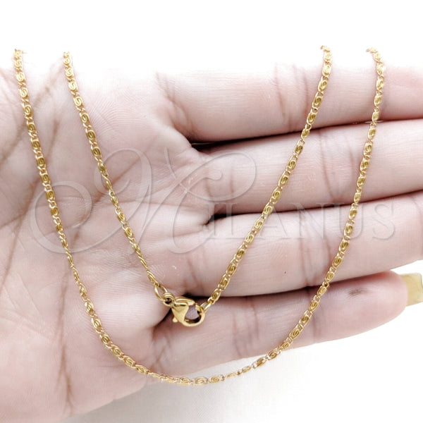 Stainless Steel Necklace — Basic Necklace Polished 04. 01 MM Thickness 18 — alternate product view — SKU 163875 | Acero Inoxidable collar — básico Necklace pulido 04. 01 MM Thickness 18 — SKU 163875