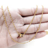 Stainless Steel Basic Necklace, Polished, Golden Finish, 04.116.0083.18 (01 MM Thickness, 18 Inches Length)
