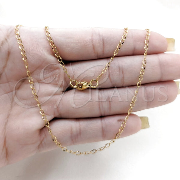 Stainless Steel Necklace — Basic Necklace Polished 04. 01 MM Thickness 18 — alternate product view — SKU 163876 | Acero Inoxidable collar — básico Necklace pulido 04. 01 MM Thickness 18 — SKU 163876
