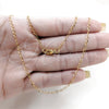 Stainless Steel Basic Necklace, Polished, Golden Finish, 04.116.0084.18 (01 MM Thickness, 18 Inches Length)