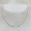Stainless Steel Basic Necklace, Polished, Golden Finish, 04.116.0084.18 (01 MM Thickness, 18 Inches Length)