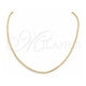 Stainless Steel Basic Necklace, Polished, Golden Finish, 04.116.0084.18 (01 MM Thickness, 18 Inches Length)