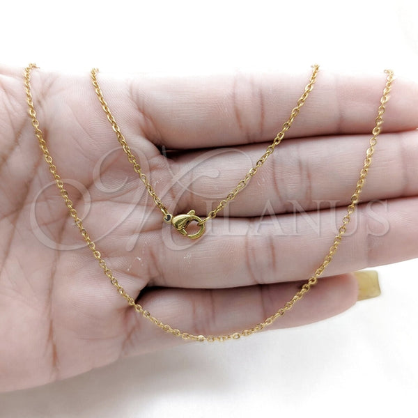 Stainless Steel Necklace — Basic Necklace Polished 04. 01 MM Thickness 18 — alternate product view — SKU 163878 | Acero Inoxidable collar — básico Necklace pulido 04. 01 MM Thickness 18 — SKU 163878