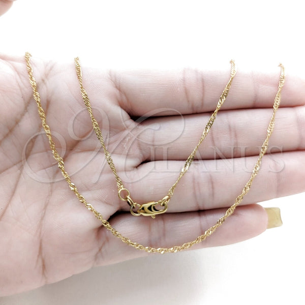 Stainless Steel Necklace — Basic Necklace Polished 04. 01 MM Thickness 18 — alternate product view — SKU 163879 | Acero Inoxidable collar — básico Necklace pulido 04. 01 MM Thickness 18 — SKU 163879