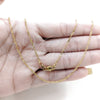 Stainless Steel Basic Necklace, Polished, Golden Finish, 04.116.0087.18 (01 MM Thickness, 18 Inches Length)