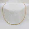 Stainless Steel Basic Necklace, Polished, Golden Finish, 04.116.0087.18 (01 MM Thickness, 18 Inches Length)