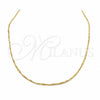 Stainless Steel Basic Necklace, Polished, Golden Finish, 04.116.0087.18 (01 MM Thickness, 18 Inches Length)