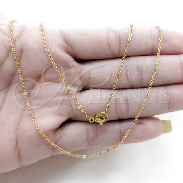 Stainless Steel Necklace — Basic Necklace Polished 04. 01 MM Thickness 18 — alternate product view — SKU 163880 | Acero Inoxidable collar — básico Necklace pulido 04. 01 MM Thickness 18 — SKU 163880