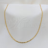 Stainless Steel Basic Necklace, Polished, Golden Finish, 04.116.0089.18 (01 MM Thickness, 18 Inches Length)