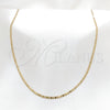 Stainless Steel Basic Necklace, Polished, Golden Finish, 04.116.0089.18 (01 MM Thickness, 18 Inches Length)