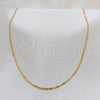 Stainless Steel Basic Necklace, Polished, Golden Finish, 04.116.0089.18 (01 MM Thickness, 18 Inches Length)