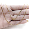 Stainless Steel Basic Necklace, Polished, Golden Finish, 04.116.0091.18 (01 MM Thickness, 18 Inches Length)