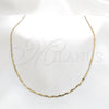 Stainless Steel Basic Necklace, Polished, Golden Finish, 04.116.0091.18 (01 MM Thickness, 18 Inches Length)