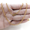 Stainless Steel Basic Necklace, Polished, Golden Finish, 04.116.0092.18 (01 MM Thickness, 18 Inches Length)