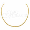 Stainless Steel Basic Necklace, Polished, Golden Finish, 04.116.0092.18 (01 MM Thickness, 18 Inches Length)