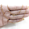 Stainless Steel Basic Necklace, Polished, Golden Finish, 04.116.0093.18 (01 MM Thickness, 18 Inches Length)
