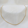 Stainless Steel Basic Necklace, Polished, Golden Finish, 04.116.0093.18 (01 MM Thickness, 18 Inches Length)