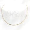 Stainless Steel Basic Necklace, Polished, Golden Finish, 04.116.0094.18 (01 MM Thickness, 18 Inches Length)