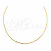 Stainless Steel Basic Necklace, Polished, Golden Finish, 04.116.0094.18 (01 MM Thickness, 18 Inches Length)