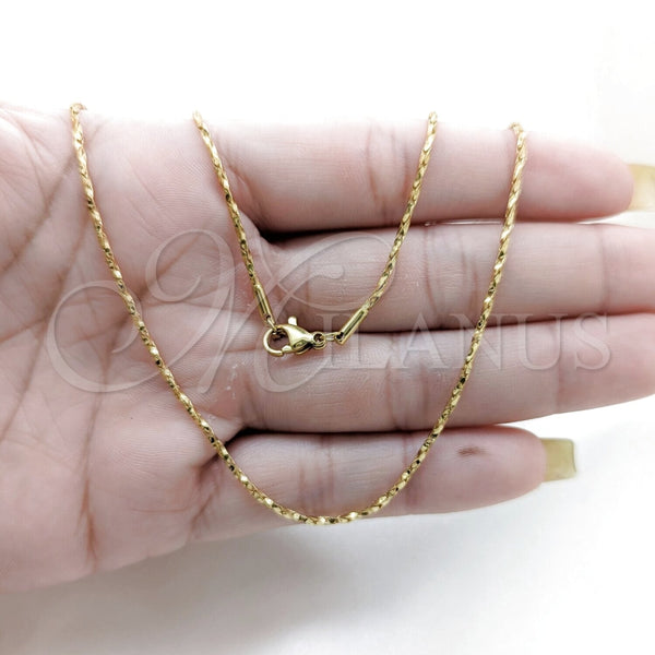 Stainless Steel Necklace — Basic Necklace Polished 04. 01 MM Thickness 18 — alternate product view — SKU 163888 | Acero Inoxidable collar — básico Necklace pulido 04. 01 MM Thickness 18 — SKU 163888