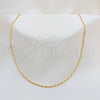 Stainless Steel Basic Necklace, Polished, Golden Finish, 04.116.0095.18 (01 MM Thickness, 18 Inches Length)