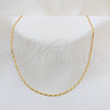 Stainless Steel Basic Necklace, Polished, Golden Finish, 04.116.0095.18 (01 MM Thickness, 18 Inches Length)