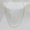 Stainless Steel Basic Necklace, Polished, Golden Finish, 04.116.0096.18 (01 MM Thickness, 18 Inches Length)