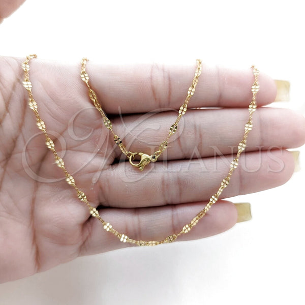 Stainless Steel Necklace — Basic Necklace Polished 04. 01 MM Thickness 18 — alternate product view — SKU 163890 | Acero Inoxidable collar — básico Necklace pulido 04. 01 MM Thickness 18 — SKU 163890
