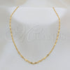 Stainless Steel Basic Necklace, Polished, Golden Finish, 04.116.0098.18 (01 MM Thickness, 18 Inches Length)