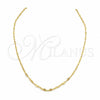 Stainless Steel Basic Necklace, Polished, Golden Finish, 04.116.0098.18 (01 MM Thickness, 18 Inches Length)