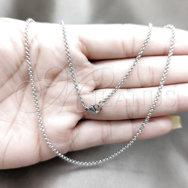 Stainless Steel Necklace — Basic Necklace Polished 04. 01 MM Thickness 18 — alternate product view — SKU 163893 | Acero Inoxidable collar — básico Necklace pulido 04. 01 MM Thickness 18 — SKU 163893