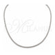 Stainless Steel Basic Necklace, Polished, Rhodium Finish, 04.116.0100.18 (01 MM Thickness, 18 Inches Length)